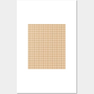 Beige checkered pattern Posters and Art